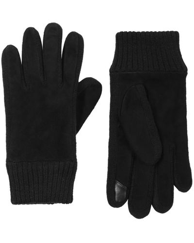 Calvin Klein Knit Cuff Gloves - Black