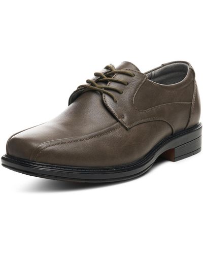 Alpine Swiss Alpineswiss Oxford Dress Shoes Lace Up Leather Lined Baseball Stitch Loafer - Brown