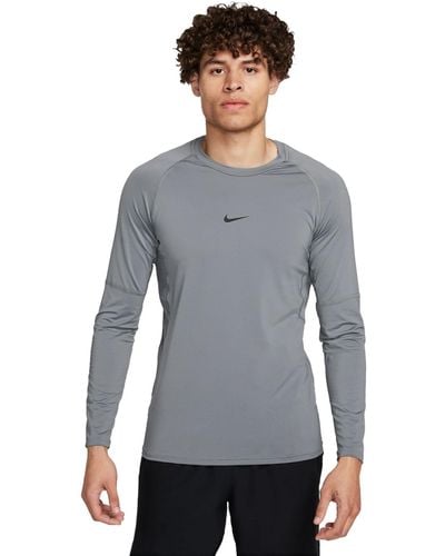 Nike Pro Slim-fit Dri-fit Long-sleeve T-shirt - Gray