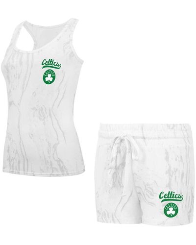 Concepts Sport White Boston Celtics Quartz Tank Top Shorts Set