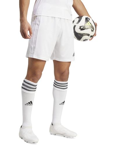 adidas Squadra 21 Knit Moisture-wicking 7-1/2" Shorts - White