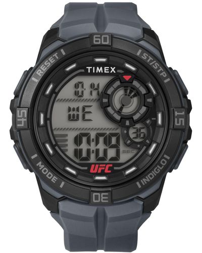Timex Ufc Rush Digital Polyurethane Strap 52mm Round Watch - Black