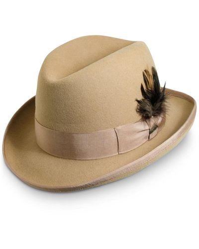 Scala Wool Homburg Hat - Natural