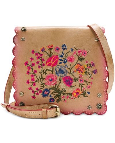 Patricia Nash Prairie Rose Embroidery Collection Granada Cross-body Bag - Multicolor