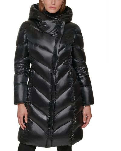 Calvin Klein Faux-fur-lined Hooded Down Puffer Coat - Black