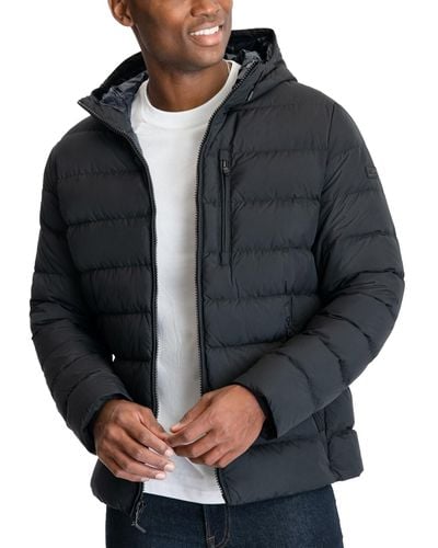 Michael Kors Hooded Puffer Jacket - Gray
