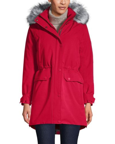 Lands' End Petite Expedition Down Waterproof Winter Parka - Red