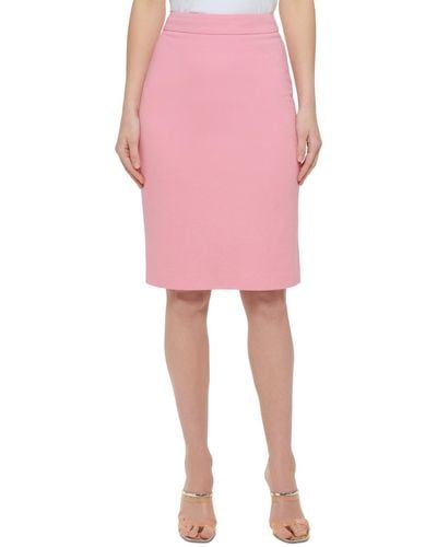 DKNY Petite High-waisted Pencil Skirt - Pink
