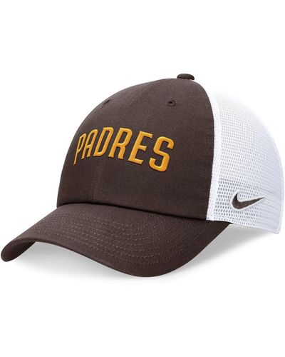 Nike San Diego Padres Evergreen Wordmark Trucker Adjustable Hat - Brown
