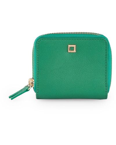 Lodis Julia Double Zip Around Wallet - Green