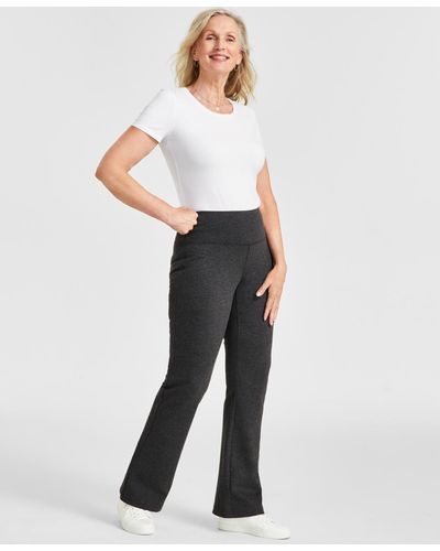 Style & Co Womens Tummy-Control Capri Slim-Leg Pants Stonewall