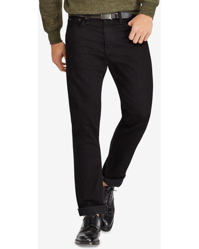 Polo Ralph Lauren Big Tall Hampton Relaxed-straight Stretch Denim Jeans - Black