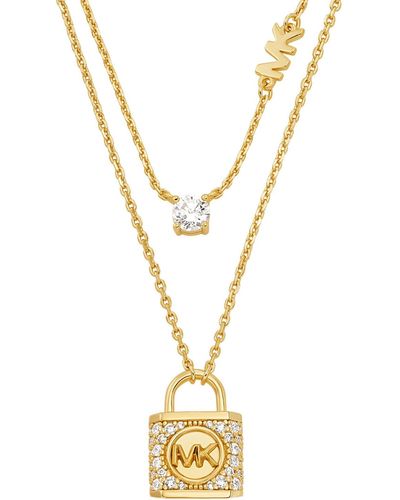 Michael kors sales initial necklace