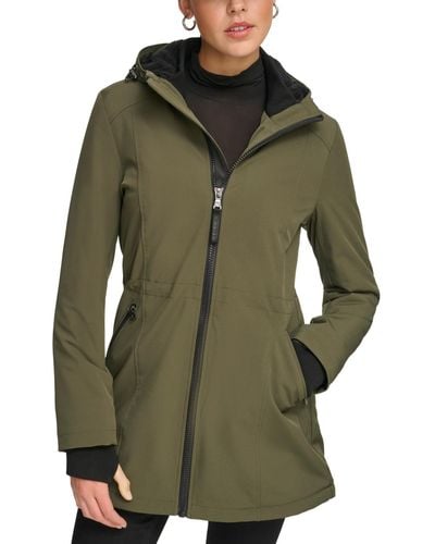 Calvin Klein Hooded Faux-fur-lined Anorak Raincoat - Green