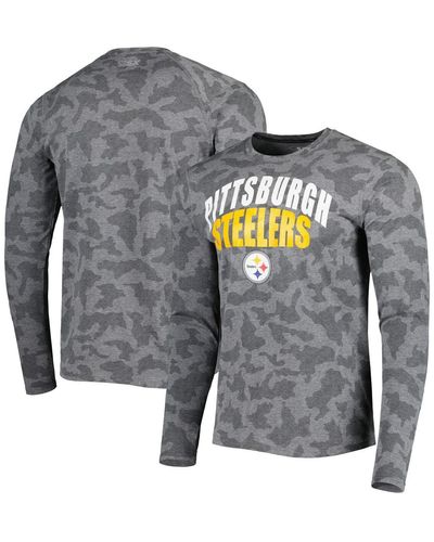 MSX by Michael Strahan Pittsburgh Steelers Performance Camo Long Sleeve T-shirt - Gray