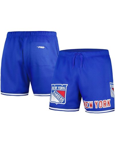 Pro Standard New York Rangers Classic Mesh Shorts - Blue