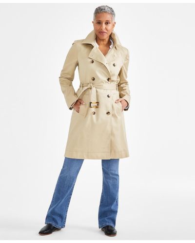 Style & Co. Classic Trench Coat - Natural