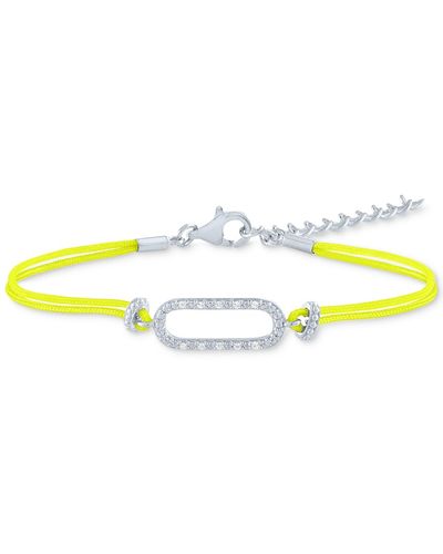 Macy's Diamond Accent Single Link Yellow Cord Bracelet