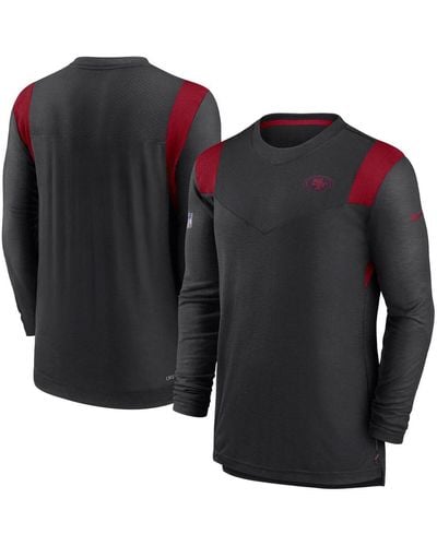 San Francisco 49ers Nike Dri-Fit Cotton Long Sleeve Raglan T-Shirt - Mens