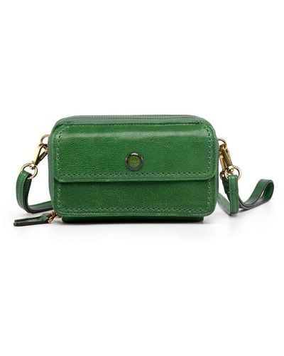 Old Trend Genuine Leather Northwood Crossbody Wallet - Green