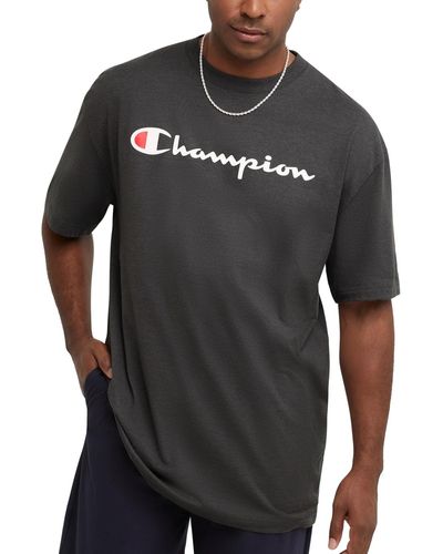 Champion Big & Tall Classic Standard-fit Logo Graphic T-shirt - Black