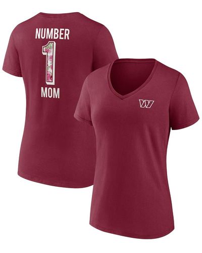 Fanatics Washington Commanders Team Mother's Day V-neck T-shirt - Red