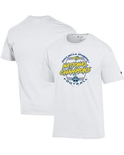 Champion South Dakota State Jackrabbits 2023 Fcs Football National S Locker Room T-shirt - White