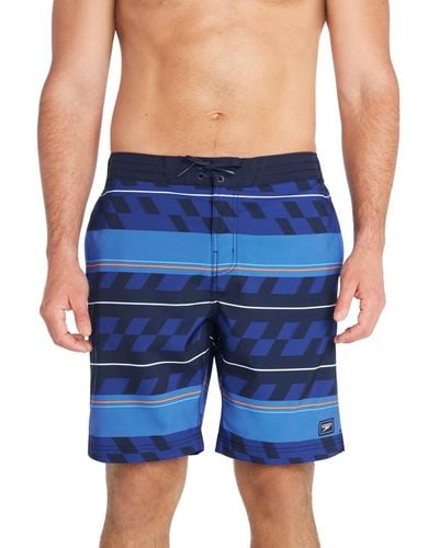 Speedo Printed Bondi Basin 9" Boardshorts - Blue
