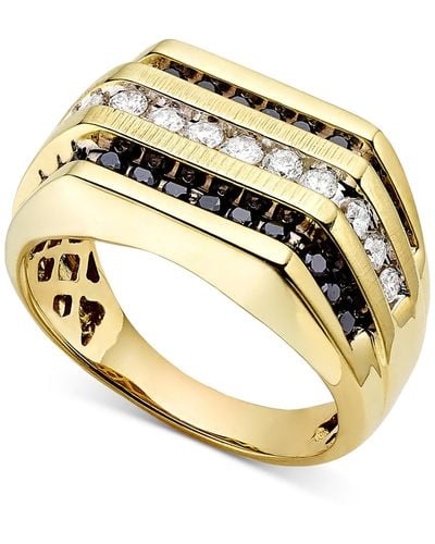 Macy's Men's White And Black Diamond (1 Ct. T.w.) Ring