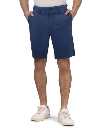 Lucky Brand 9" Stretch Twill Flat Front Shorts - Blue