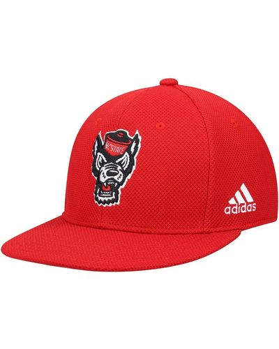 adidas Nc State Wolfpack On-field Baseball Fitted Hat - Red