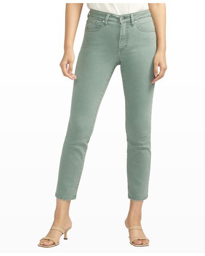 Silver Jeans Co. Isbister High Rise Straight Leg Jeans - Green