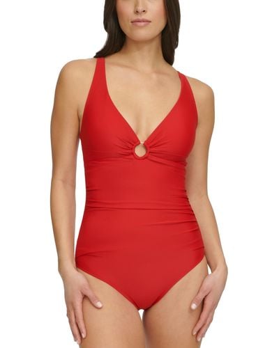 Tommy Hilfiger O-ring One-piece Swimsuit - Red