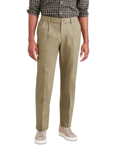 Dockers Signature Classic Fit Pleated Iron Free Pants - Green
