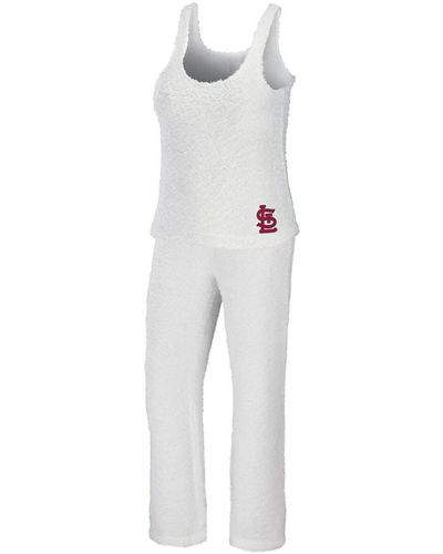 WEAR by Erin Andrews St. Louis Cardinals Cozy Lounge Tank Top And Pants Set - White