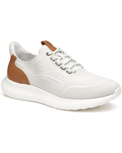 Johnston & Murphy Amherst 2.0 Knit Plain Toe Sneakers - White