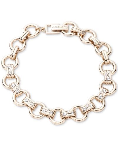 Givenchy Gold-tone Crystal Round Link Flex Bracelet - Metallic