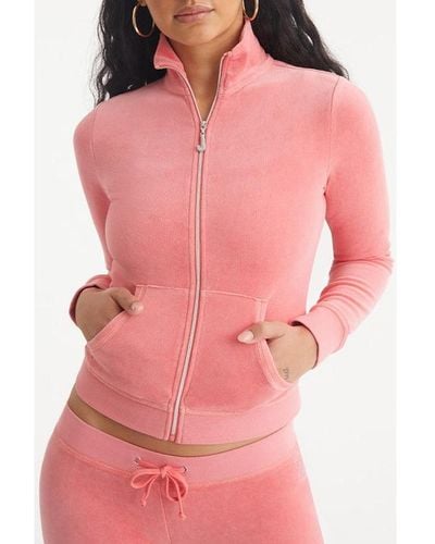 Juicy Couture Heritage Mock Neck Track Jacket - Red
