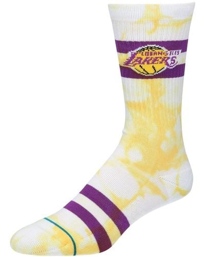 Stance Los Angeles Lakers Tie-dye Crew Socks - Metallic