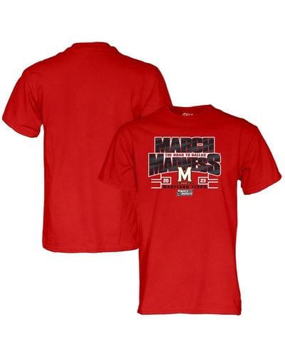 Blue 84 Maryland Terrapins 2023 Ncaa Basketball Tournament March Madness T-shirt - Red