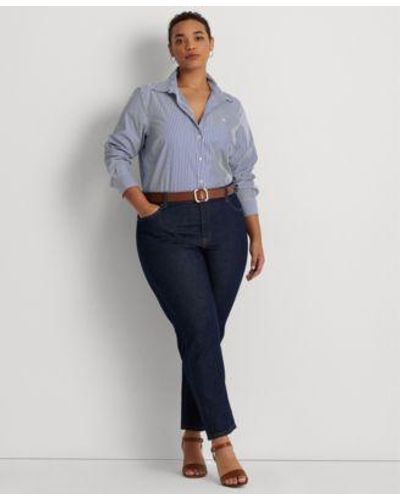 Lauren by Ralph Lauren Plus Size Wear To Work Essentials Collection - Blue