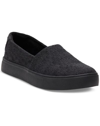 TOMS Kameron Casual Slip On Platform Sneakers - Black
