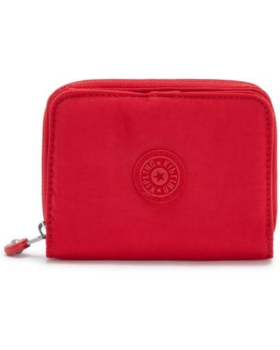Kipling Money Love Nylon Rfid Wallet - Red