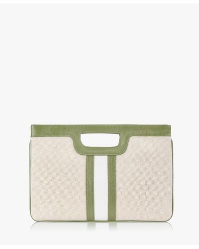 Gigi New York Camilla Italian Canvas Clutch - Natural