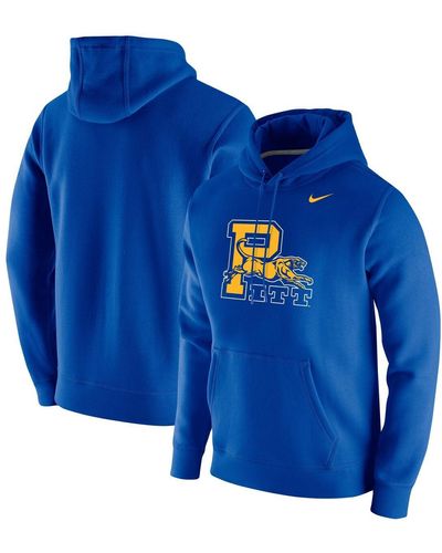 Nike Pitt Panthers Vintage-like School Logo Pullover Hoodie - Blue