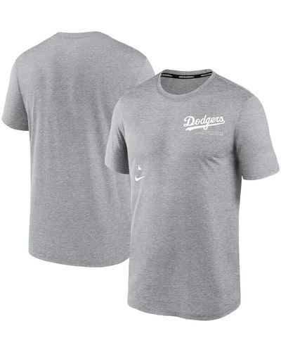 Nike Los Angeles Dodgers Authentic Collection Early Work Tri-blend Performance T-shirt - Gray