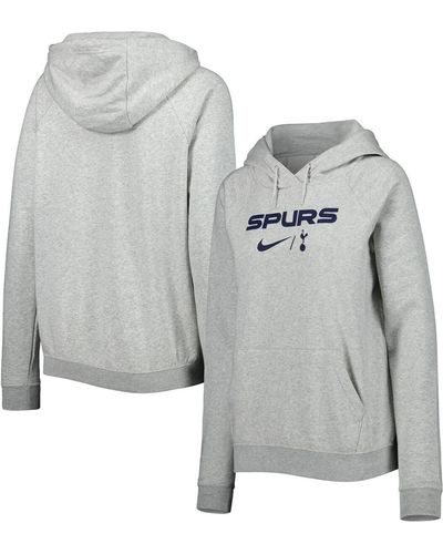 Nike Tottenham Hotspur Lockup Varsity Fleece Raglan Pullover Hoodie - Gray