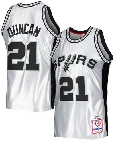 Mitchell & Ness Tim Duncan San Antonio Spurs 1998-99 Hardwood Classics 75th Anniversary Swingman Jersey - Multicolor