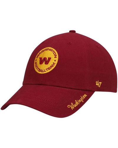 '47 Washington Football Team Miata Clean Up Primary Adjustable Hat - Red