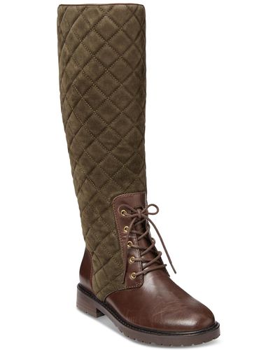 Lauren by Ralph Lauren Hollie Quilted Lace-up Riding Boots - Brown